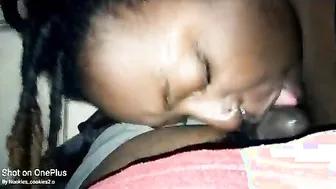 Husband busted on my face while I get my butt ate(nookiescookies)