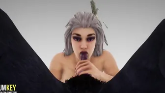 Werewolf's Kink - Big Boobed Shemale Gets Fucked Hard By A Wolf In Heat