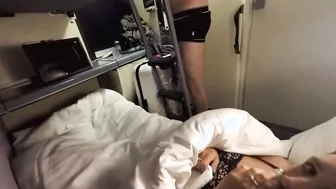 Lusty chick gots caught on a Train