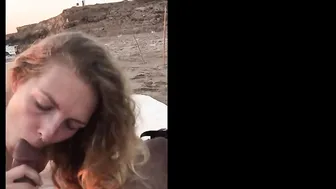Outdoor Sex on the Beach - he couldnt last long while she