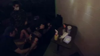 4K Aggressive Hoe Wifey Gang Bang with 7 Intimidated Strangers Demands Cock
