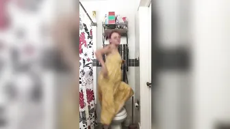 Tease Ginger milf Teases inside Friends Wc