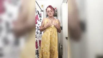 Tease Ginger milf Teases inside Friends Wc