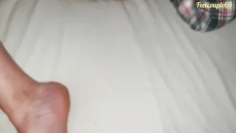 Pregnant Wifey Getting Cum Load over Toes and Vagina Feetcouple69 Snatch and