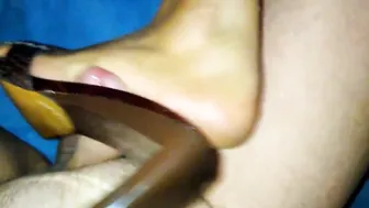 Devils pedicure shoejob filthy bitch