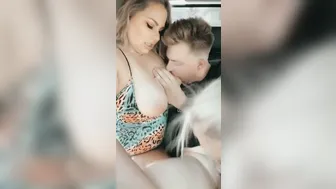 beauty 3 Way Blow Job inside the back Seat of my Vehicle