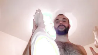 He licks my cunt and my foot before I drink