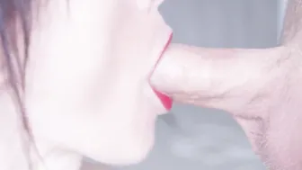 sexually blown with lipstick