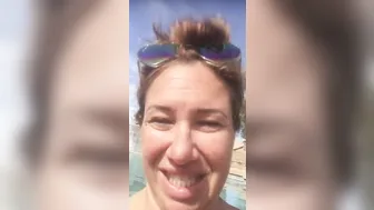 Underwater Anal Bubble Wand Sex Toy Play with Pool Jet Hitting my Unshaved