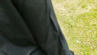 Stranger Dark Haired inside the Outside Park Accepts to Strokve that Penis for