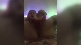 oriental Red Head Fucks her Juicy Vagina with a Vibrator and then Finger