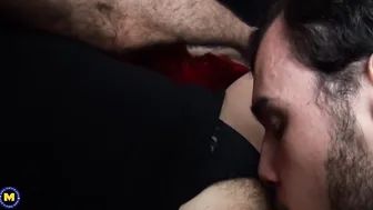 Grandmother and cougar pounded young meat