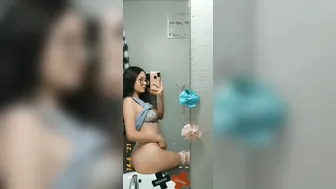 Pawgs Hidden Play Time inside Restroom alone