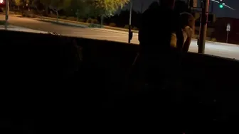 Sex inside an Intersection with Cars Driving By.