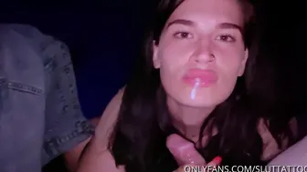 Risky screwed inside outdoor at the cinema. Into the end plays with