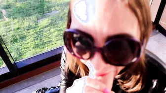 Sweet Gigantic Cock Nailed Mouth and Cunt Bdsm cougar Eva Rubber Boots