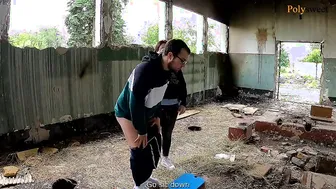 Blogger bimbos pounded a dude into a abandoned place(pegging cum)