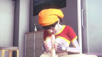 Dragon Ball Cartoon - point of view Pan boobjob bj and banged - cartoon