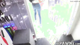 Charming black gal with huge jugs fucks a pawnbroker