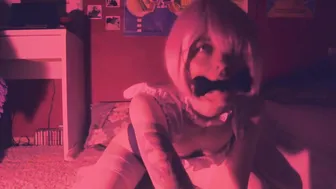 Cutie catgirl Ram riding a african toy until squirt - Cosplay SpookyBoogie