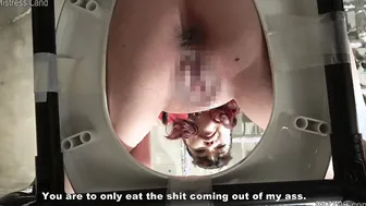 Japanese dom Akane treats her sub as human chair
