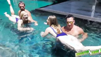 Vulgar beauty 18 yo getting their muffin boned by each others daddies