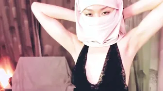 Little Muslim Does Goddess Strip Dance On Web Cam