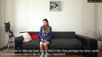 Nina Lizalaks being nude on camera for the first time