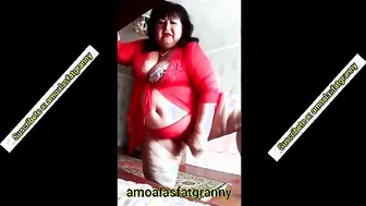 My fat older Elena masturbates with a plastic dick for