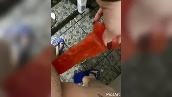 Gold Shower on my Toy and Feets