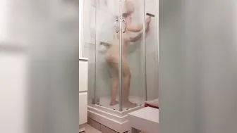 Voyeur spy me into the toilet night routin and shower