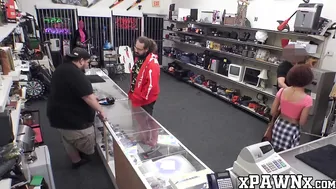 Gigantic breasts black blowing and fucking a pawn broker