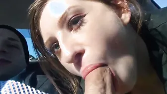 Get caught sucking off cock into the vehicle