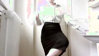 Office bimbos stripping