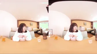 VR　Exposed sex into a diner She shows her titties and says Im