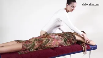 Tight innocent twat beauty Nikita Jankovska massaged