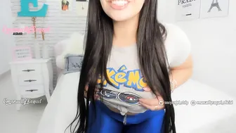 Bae hispanic Bombshell gamer chick controling your penis as her tape game