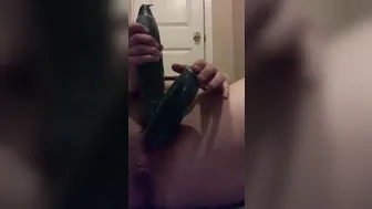 Hispanic Plays with Gigantic Cucumber