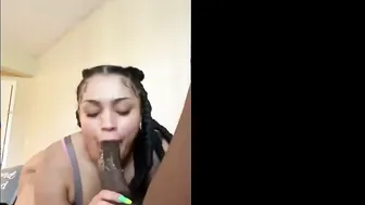 Cock Sucker Sucking Off A Gigantic big black dick