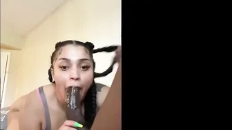 Cock Sucker Sucking Off A Gigantic big black dick