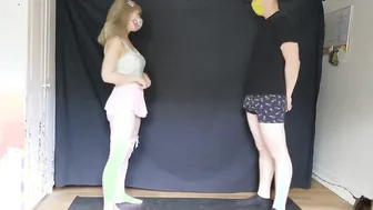 Tees Ballbusting Strip Tease Preview