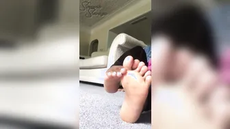 African Soles and Feet - White Nail Polish