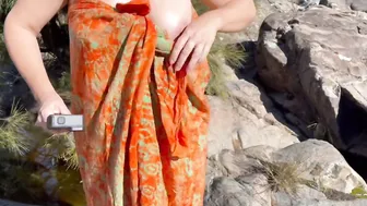 Naked Rock Climbing Fellatio and Banged with Spectators