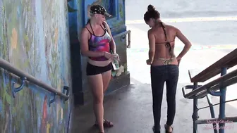 Risky Outdoor Double Bj on a Ferris Wheel with Eden Sin and Hot Spunky bimbos