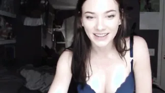 Incredible huge titted 19 year old web cam pose