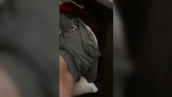 19 Year older Huge Ass White cunt with mouth Takes on Gigantic Dick