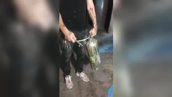 Body Art Paint Work on Adorable cunt with mouth with a Rocking Body