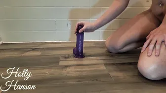Extremely Leaking and Juicy mom Rides on Big Toy