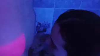 college girl Fucks Teacher in Bathtub - Step Sister's Secret Crush