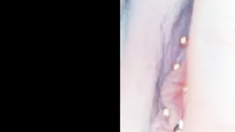 Home Selfie Movie Sex Toy and Pierced Cunt Masturbation milf